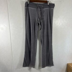 Old Navy Gray Velour Track Pants with Drawstring Waistband